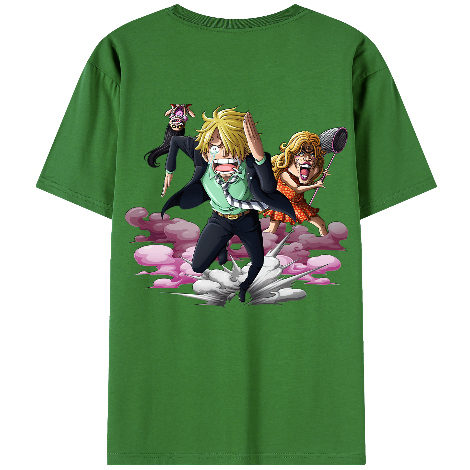 （画像用） ワンピース サンジ ONE PIECE Sanji レディース半袖Tシャツ(バックプリント)